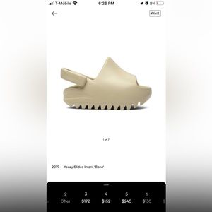 Yeezy Slides “bone” (infant)